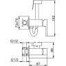 Гигиенический душ FRAP F7506 со смесителем, хром